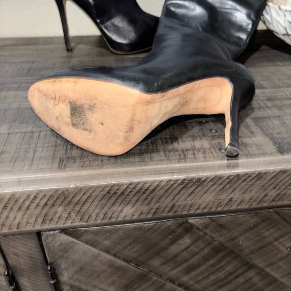 Sam Edelman Knee High Empire Boots in Black Leather with Zipper Size 7​ - Picture 11 of 16